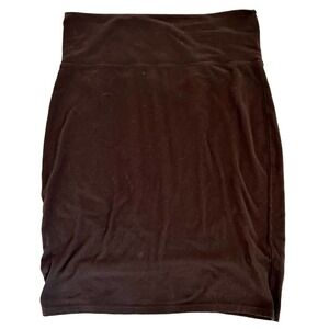 Athleta brown pencil skirt fitted stretch size Medium Petite​​​​​​​